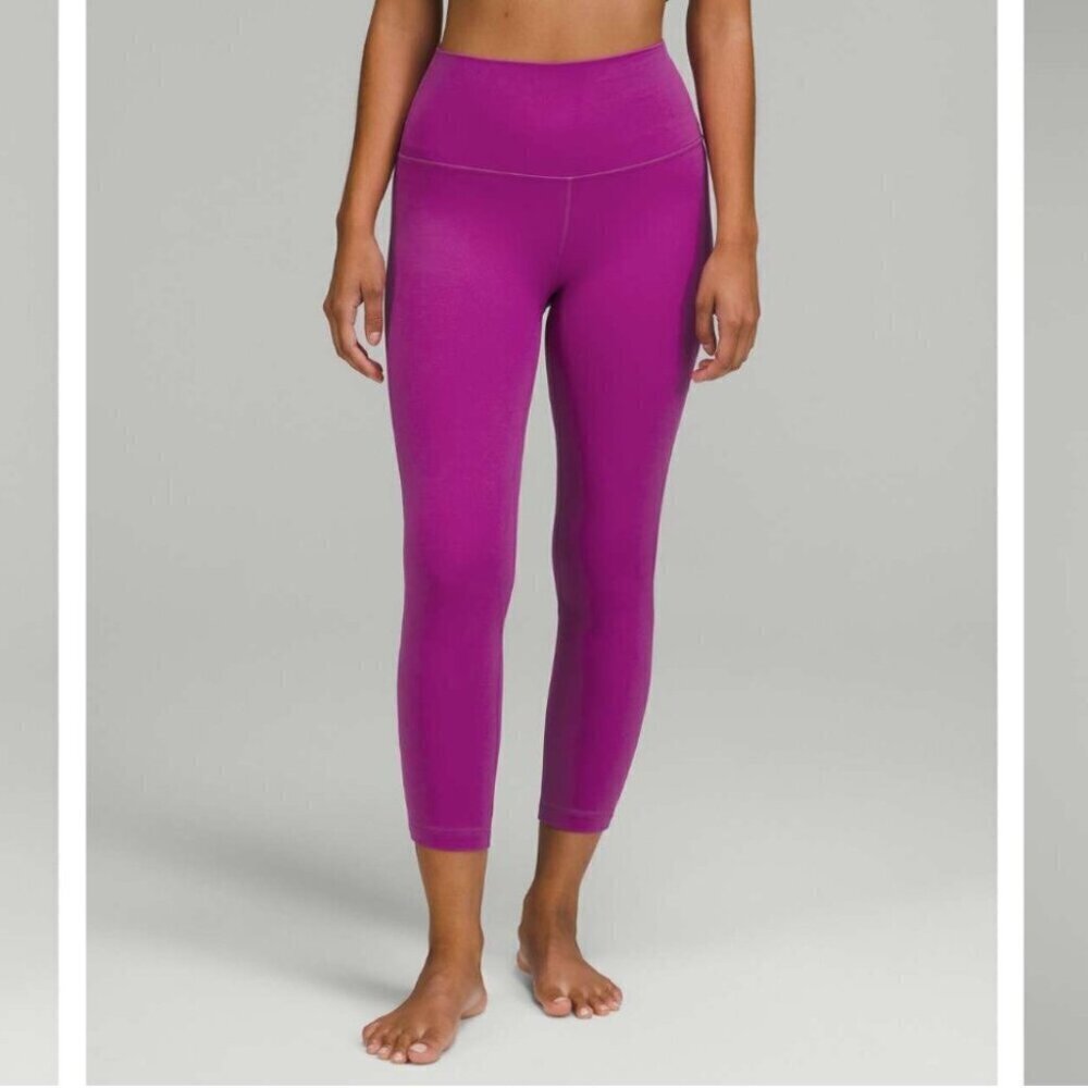 Lululemon Align High-Rise Double Lined Crop Legging 23" Vivid Plum Size 4